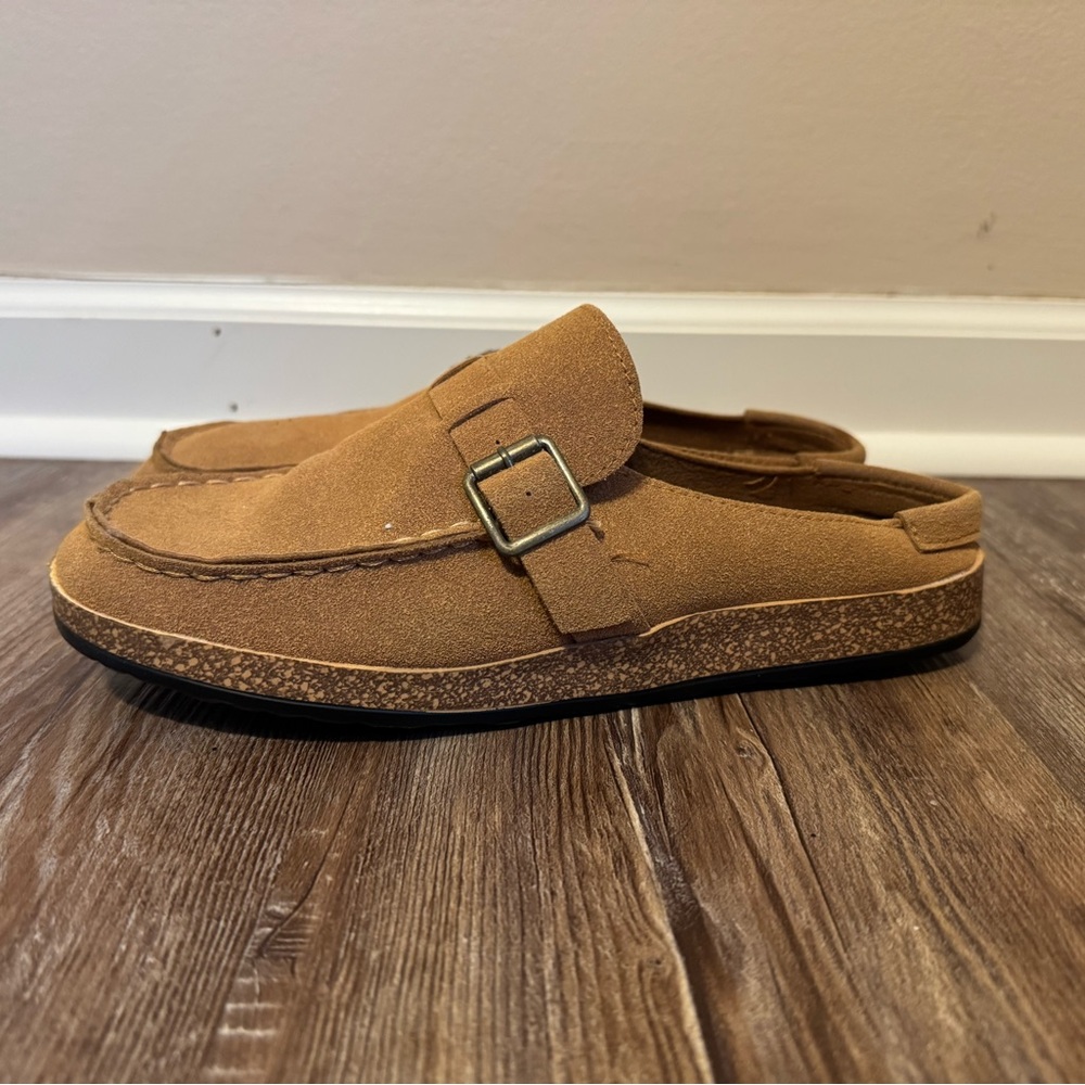 Outwoods Tan Mules with Buckle